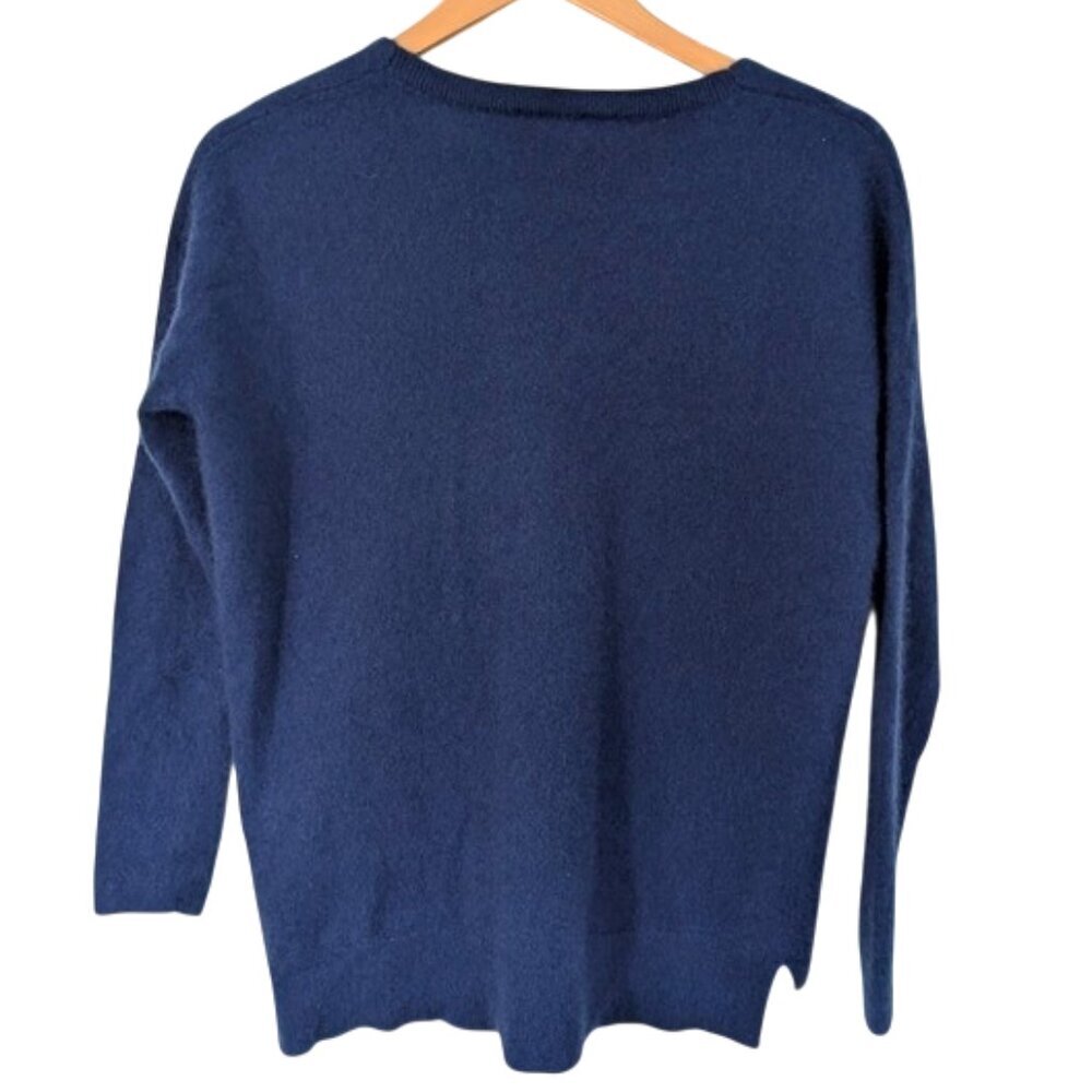 Ann Taylor 100% Cashmere V-Neck Sweater Navy Size S - Picture 5 of 5